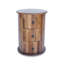 Galgano Solid Wood Drum End Table