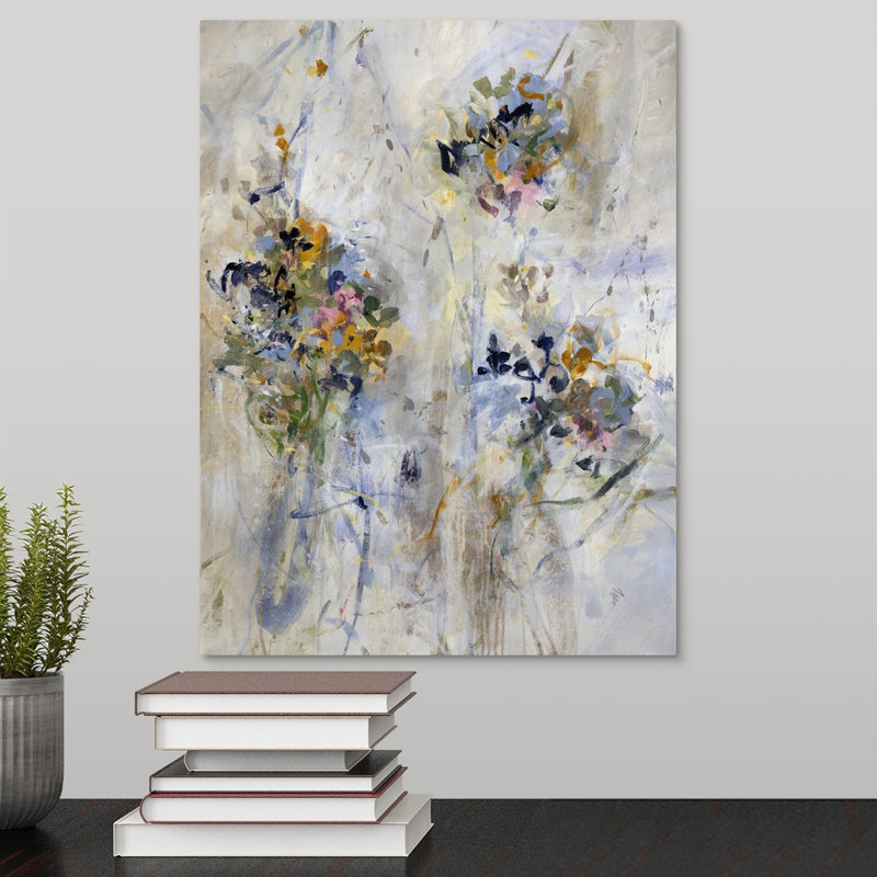 « blended pétales ii », peinture sur toile, Toile tendue, H 16 po x l 12 po x P 1,25 po