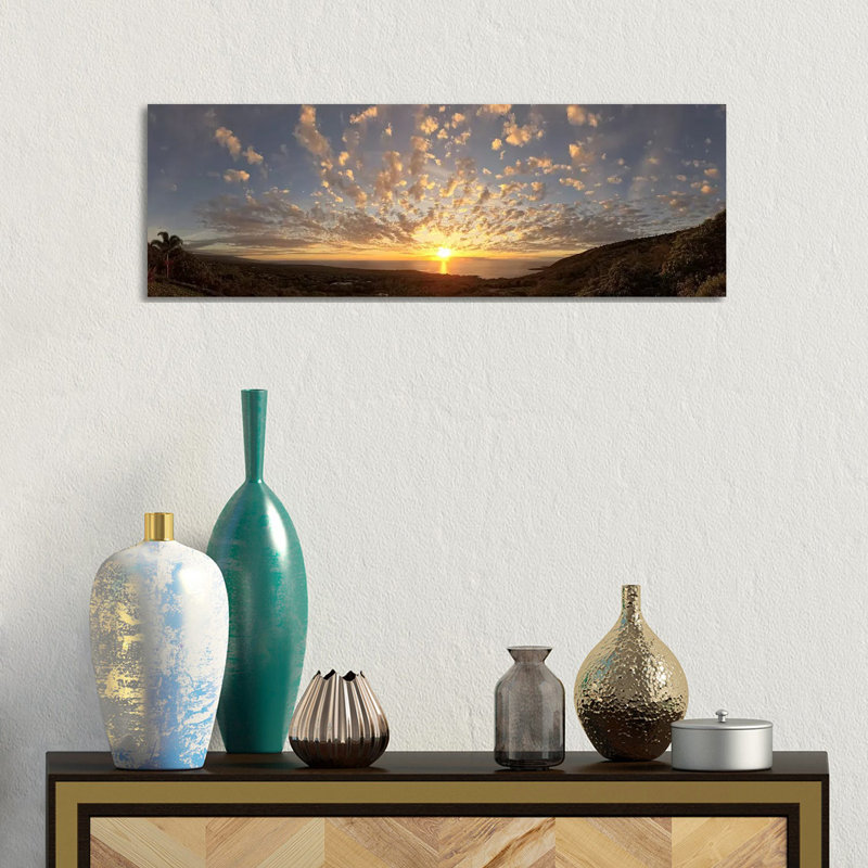 Sunset over the Pacific Ocean, Kealakekua Bay, Kona Coast, Kona, Hawaii, USA 1 Piece Wrapped Canvas Wall Art