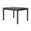 Table de salle à manger en bois de 48 pouces avec 4 chaises d'appoint rembourrées, finition gris anthracite, design transitionnel Mid-Century, 5 pièces d'ingénierie: table rectangulaire de 48 po, tissu gris anthracite, dossier uni, sièges-1352837348-1352837347
