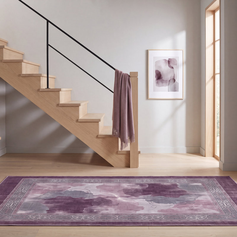 Tapis Creek2 moderne à l'aquarelle abstraite grise et blanche, lavable en machine, antidérapant, à poils courts, pour intérieur et extérieur, adapté aux animaux domestiques, idéal pour le salon, la chambre, la salle à manger, l'entrée, le corridor ou le bureau.