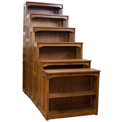 Bibliothèque standard en bois de chêne massif avec tablettes réglables