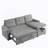 Sleeper Sofa Bed, Reversible Sectional Couch With Storage Chaise And Side Storage Bag
