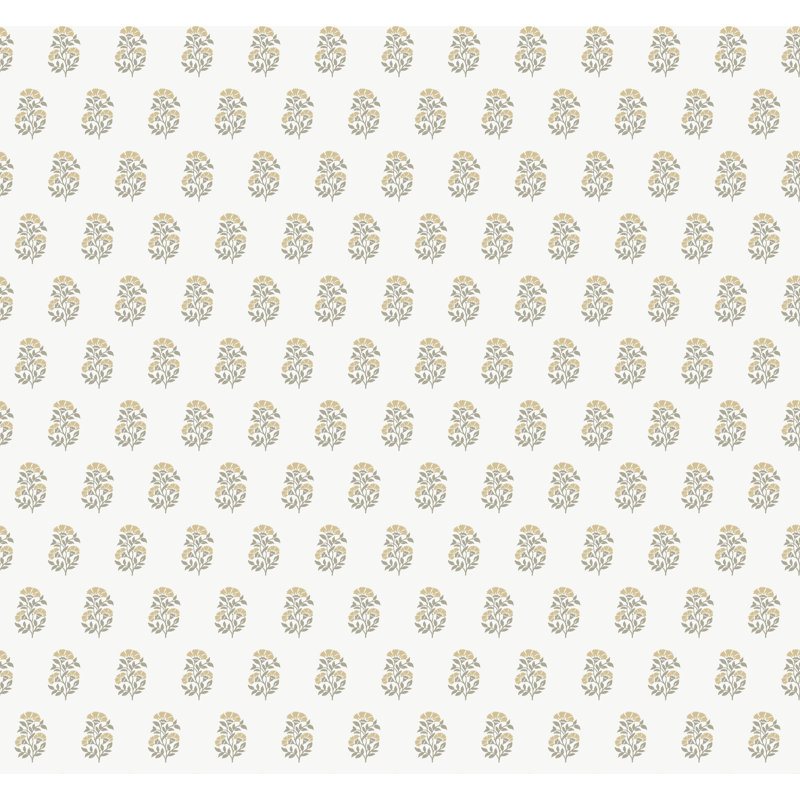 Sylvie Neutral Floral Wallpaper, Beige