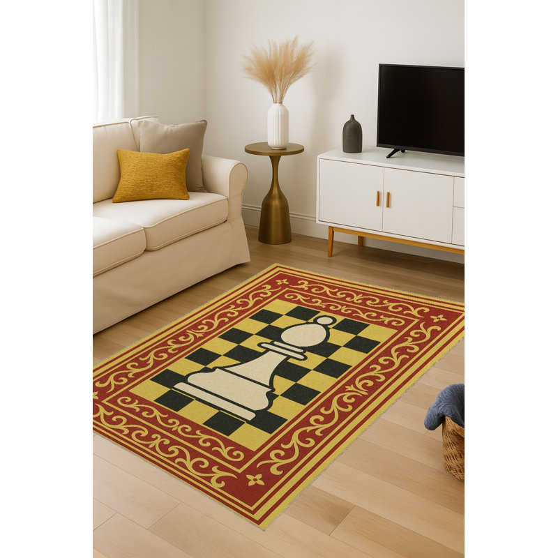 Tapis blanc tissé Mosso, 2' x 2'11"