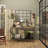 Metal Battery Operated Geometric Room Accent Lamp with Included Fixed LED Light