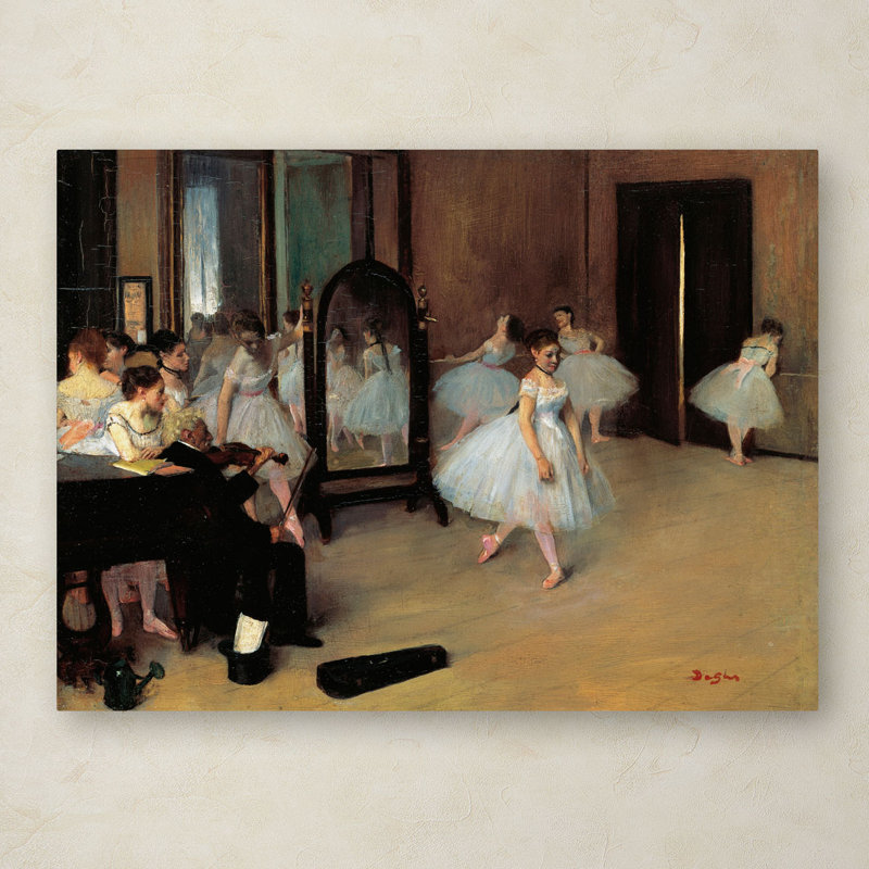 «The School of Dance 1871» par Edgar Degas, reproduction sur toile, H 24 po x l 32 po x P 2 po