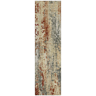 Machine Washable Indoor/Outdoor London ACN2254 Abstract Rug