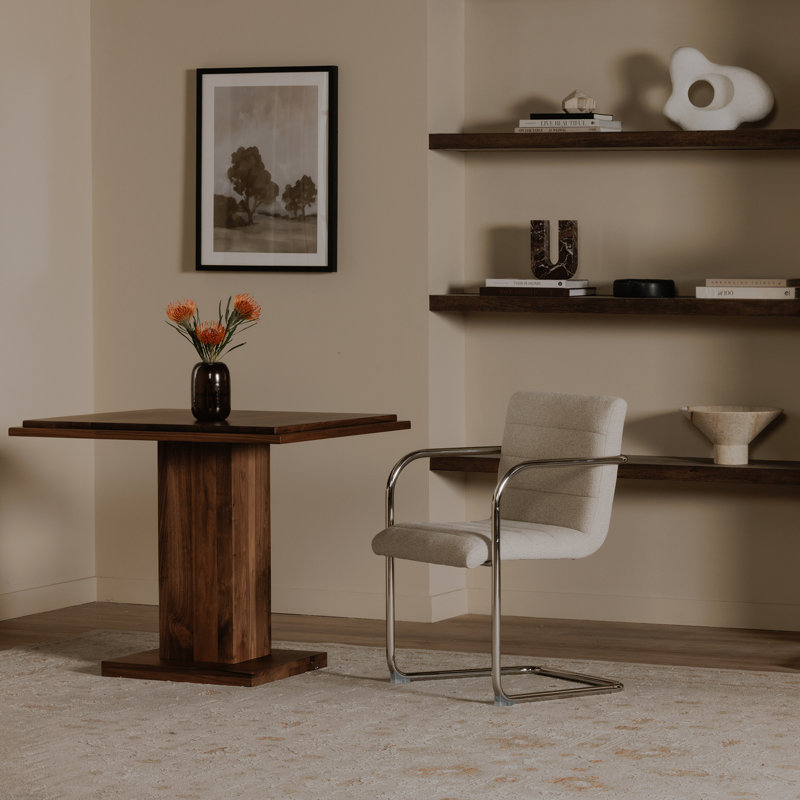 Pedro Dining Chair Mohair Set of Two, Beige