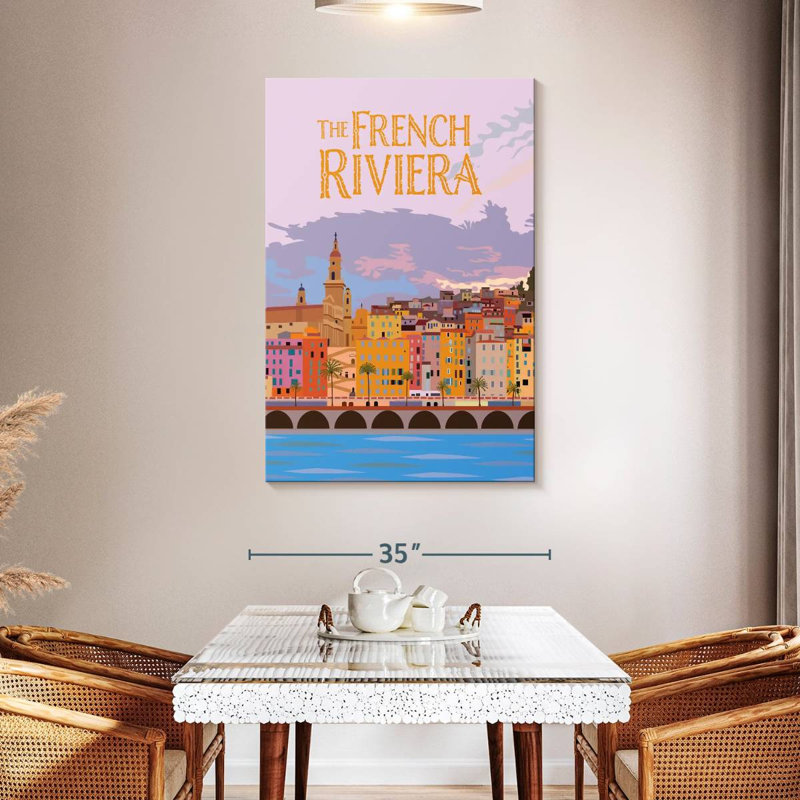 Gillard The French Riviera, 48" H x 32" W