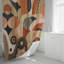 Rideau de douche avec tapis de bain-424670206