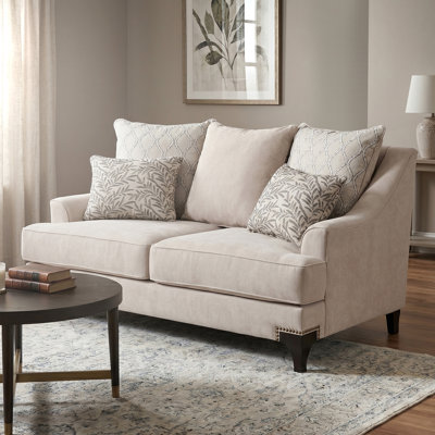 Eziya Velvet Recessed Arm Sofa