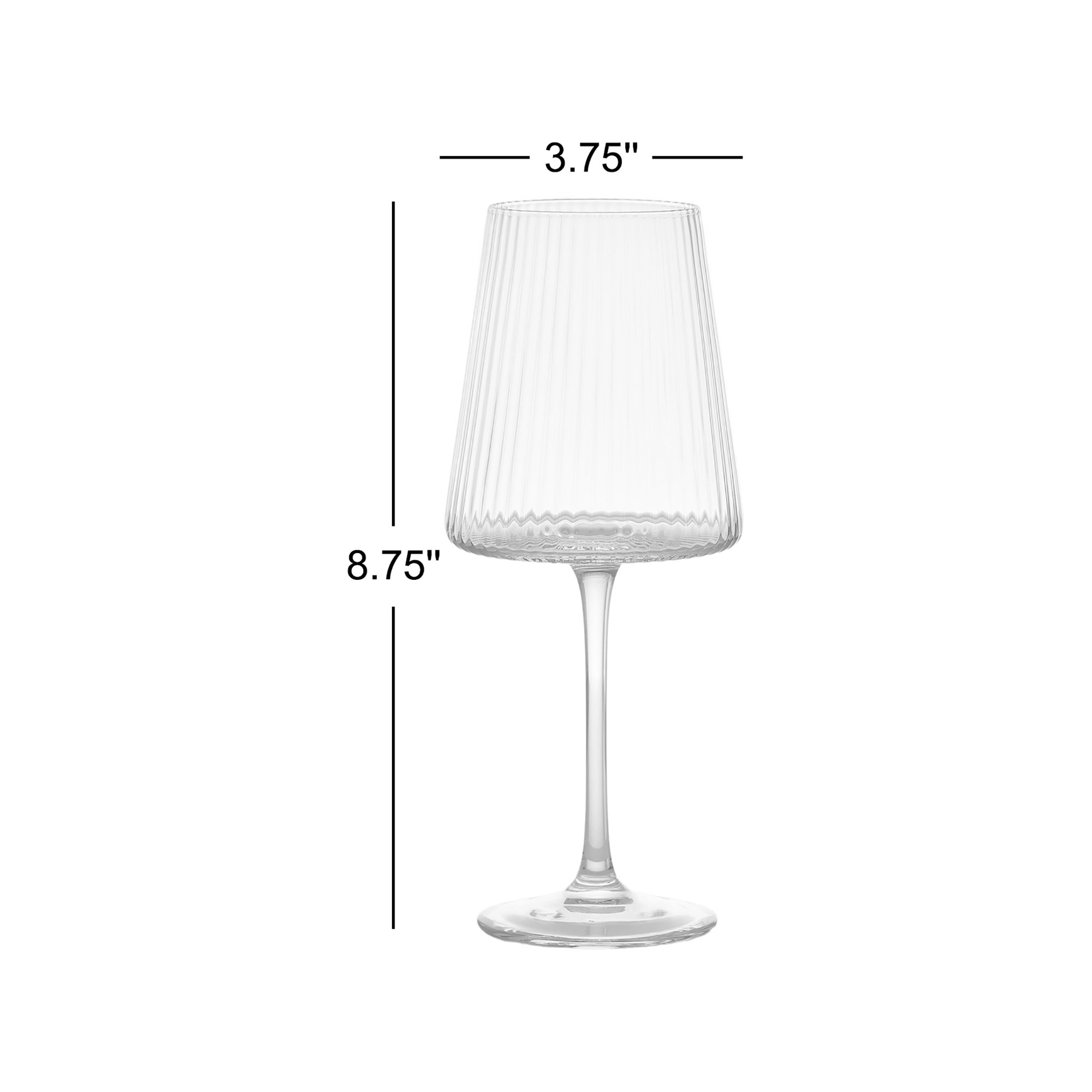Zoya 15.25oz. Glass All Purpose Wine Glass Stemware Set, Smoke