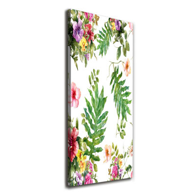 Tropical Flowers - Wrapped Canvas Print
