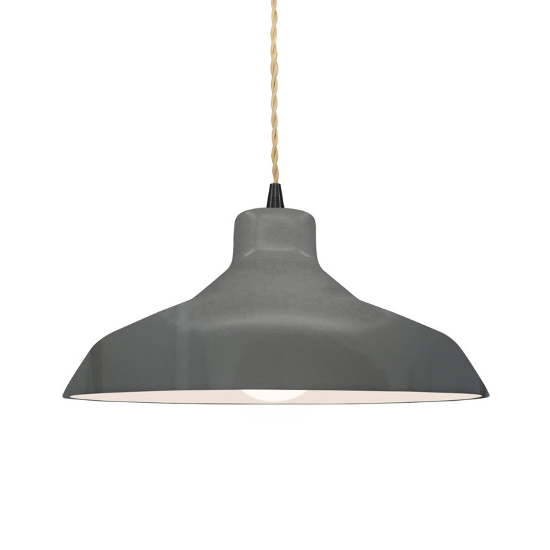 Gela 1 - Light Dome Pendant, Matte Black, 6.25" H x 13.5" W x 13.5" D