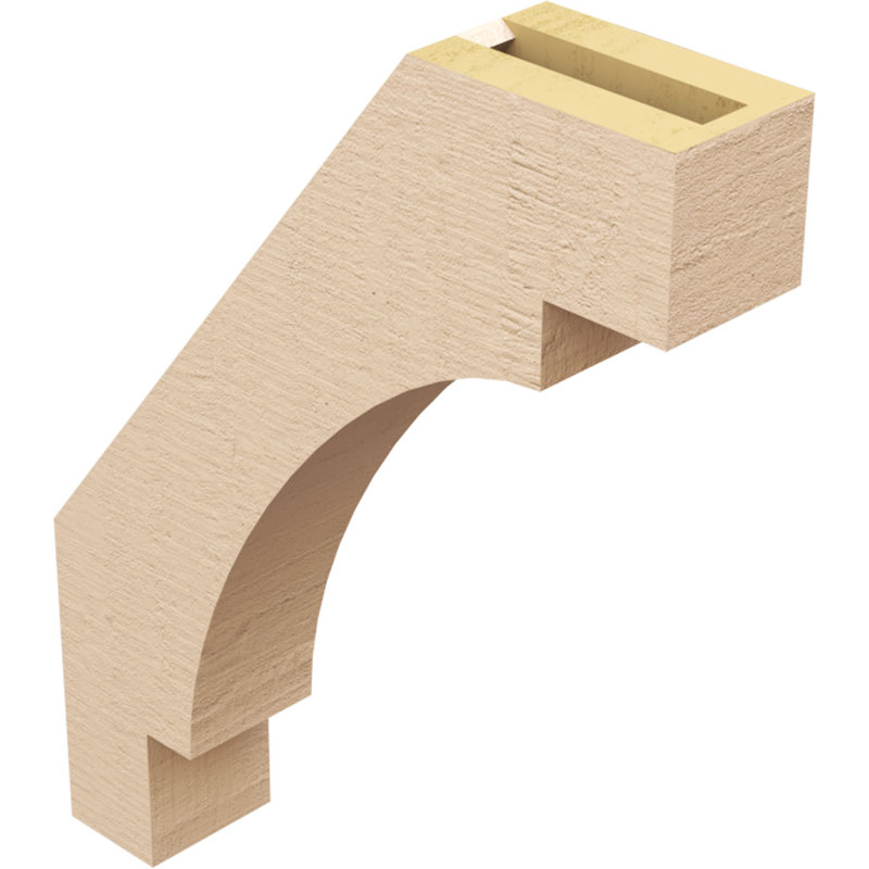 Attelle de genou en faux bois de cèdre brut Timberthane, l 3 po x P 14 po x H 18 po, brun clair apprêté