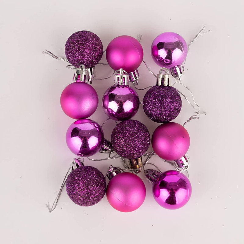 Polyvinyl Chloride (PVC) Bauble, Purple, 3cm H x 3cm W x 3cm D