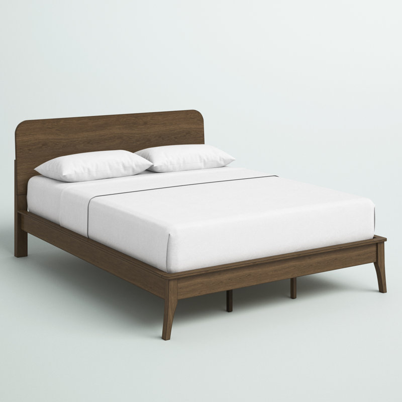 Olympia Platform Bed, Queen, Walnut