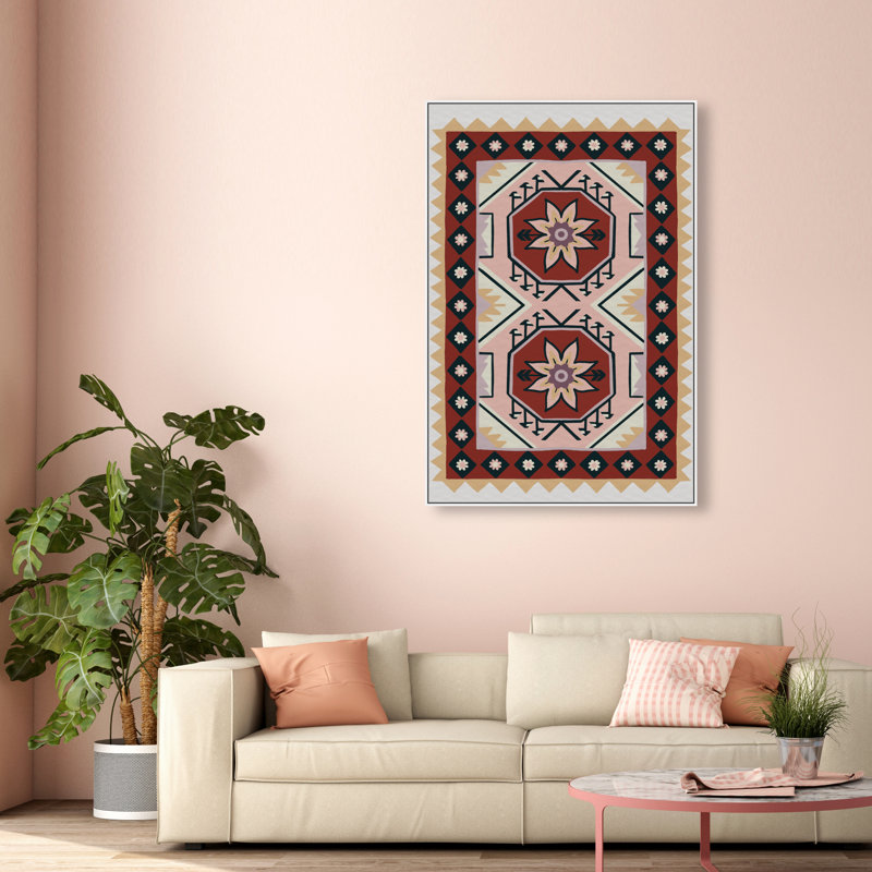 Daylight Damask Print by Oliver Gal, 16"H x 11"W, White Floater Frame