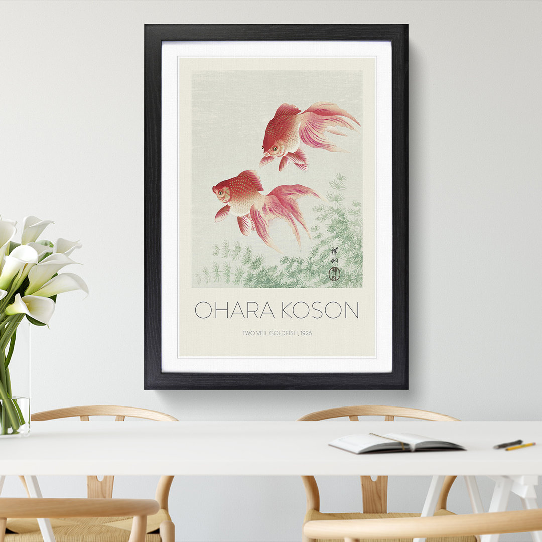 Two Veil Goldfish by Ohara Koson - Picture Frame Art Prints