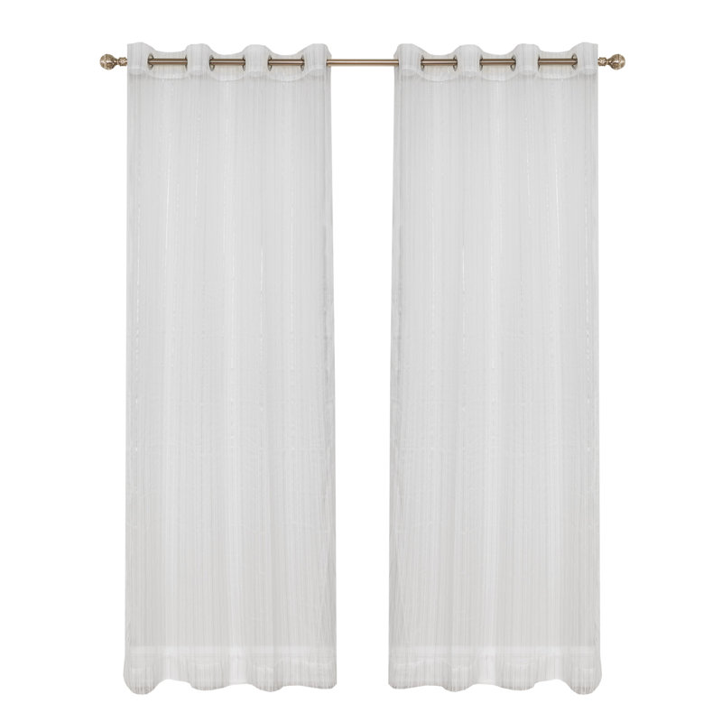 Ensemble de 2 rideaux transparents Emily
