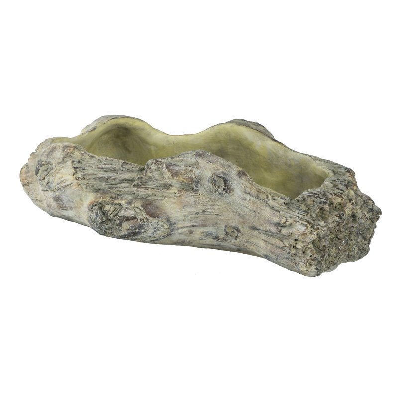 20x11x6.5" Haven Cement Planter, 6" H x 20" W x 11" D