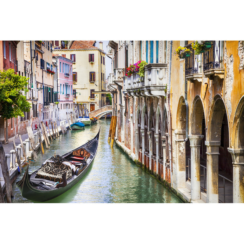 Gondola Venice, Italy by Freeartist - Wrapped Canvas Print, 61cm H x 91cm W