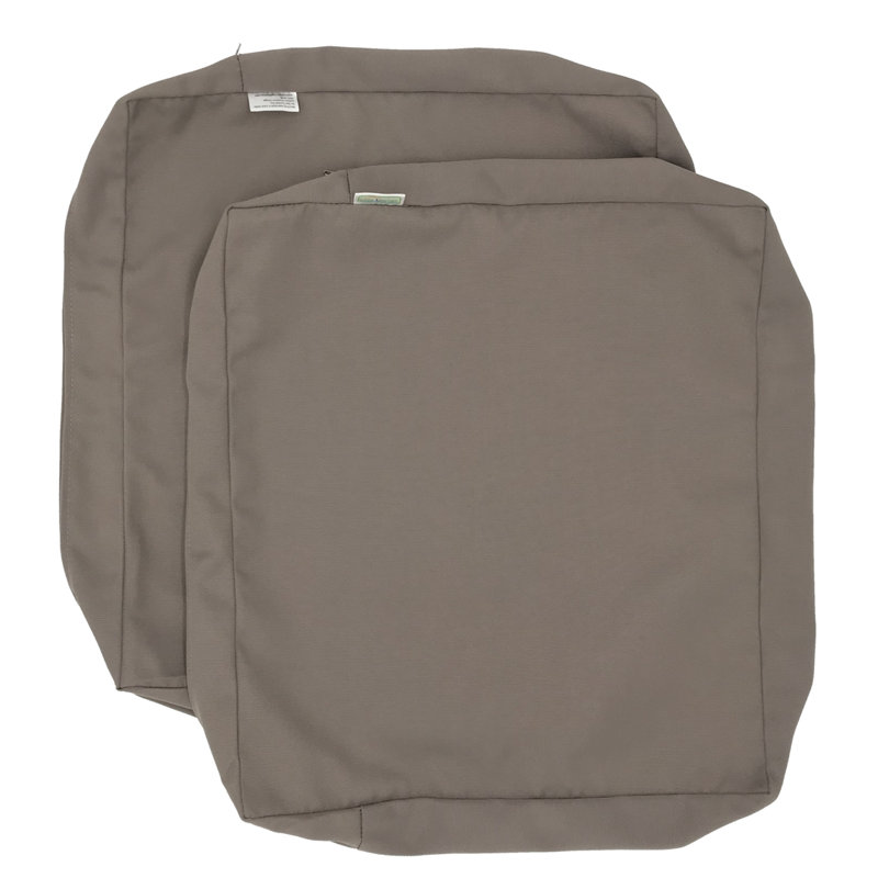 Housse de coussin d'intérieur/d'extérieur, Taupe intemporel, L 22 po x P 20 po