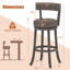 Ensemble de 2 chaises avec 360? Siège pivotant et structure en bois d'hévéa-1846228482