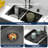 33" L x 19" W Undermount Double Bowl 50/50 Kitchen Sink Gunmetal Black 16 Gauge Stainless Steel Sink