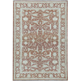 Sultanabad Wool Oriental Area Rug in Rust/Ivory