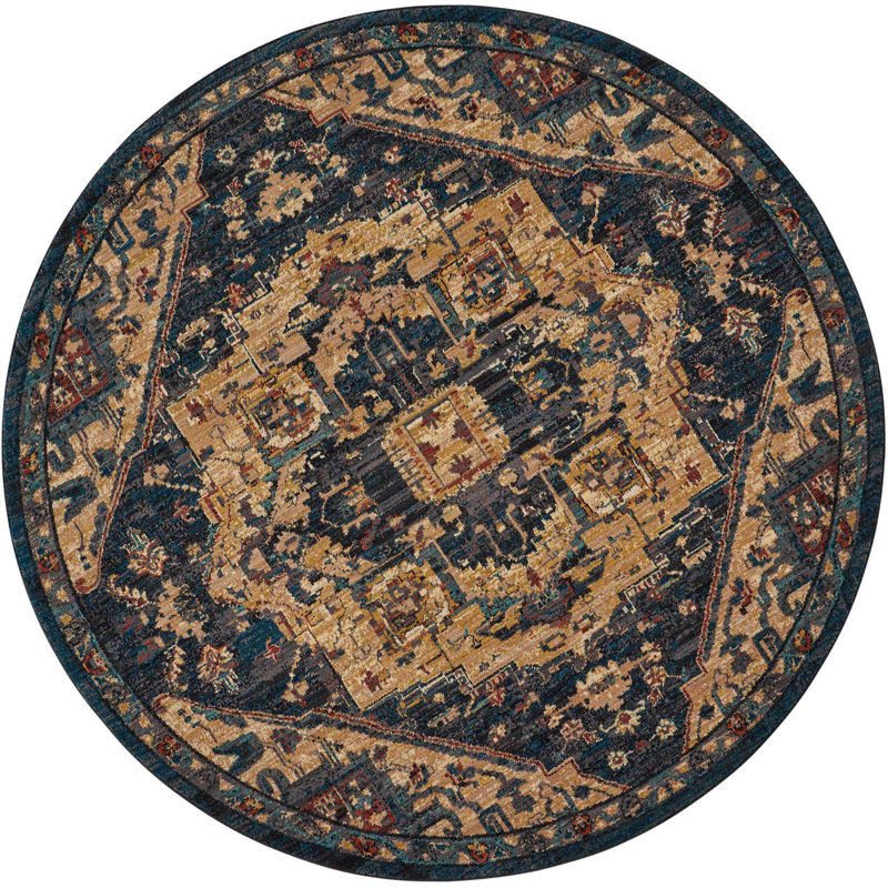 Oriental Indoor Rug, Round 7'5"