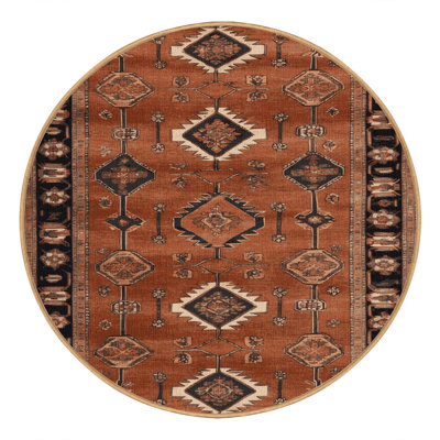 Machine Washable Persian Brown Area Rug