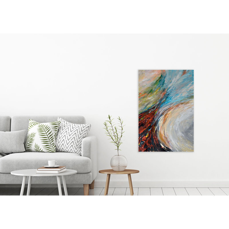 Undercurrent - Artist Enhanced Canvas Print, Brown Framed Canvas, 30" H x 24" W x 1.75" D