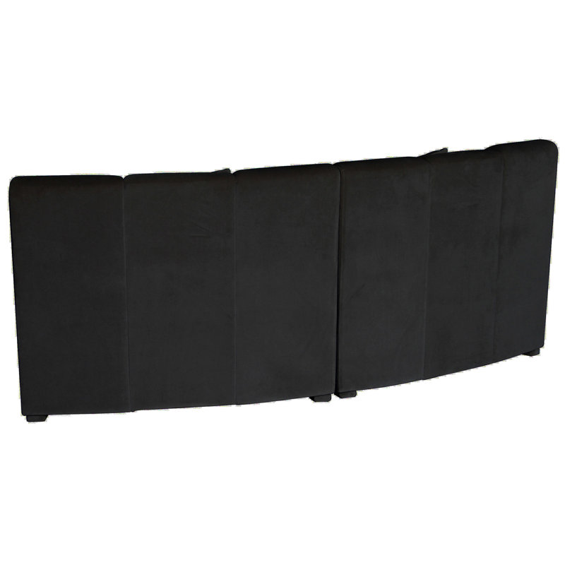 Canapé modulaire Ryell, Velours noir