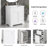 Compact Modern Vanity Cabinet And Sink, Solid Wood With Ample Storage