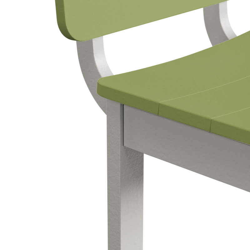 Tabouret Shoreline, Gris anse / vert palmier
