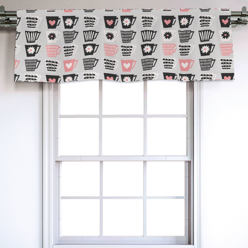 Sateen Floral Ruffled Window Valance