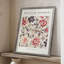 Impression florale vintage encadrée XXXIV - bois massif-382680526