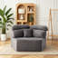 Méridienne à assise unique de 53 pouces à sensation cocooning moderne, canapé modulaire au design enveloppant élégant, canapé «Lazy & Cozy» Vibe, convient à divers cas d'utilisation-1802039320-1802039323