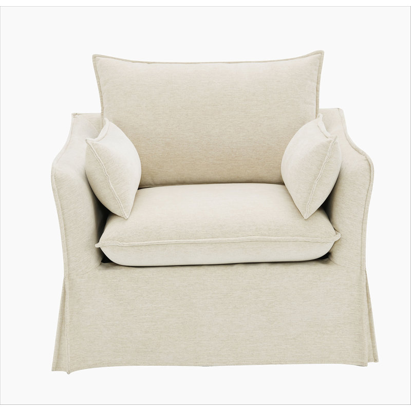 Chaise en lin Shane avec 2 coussins