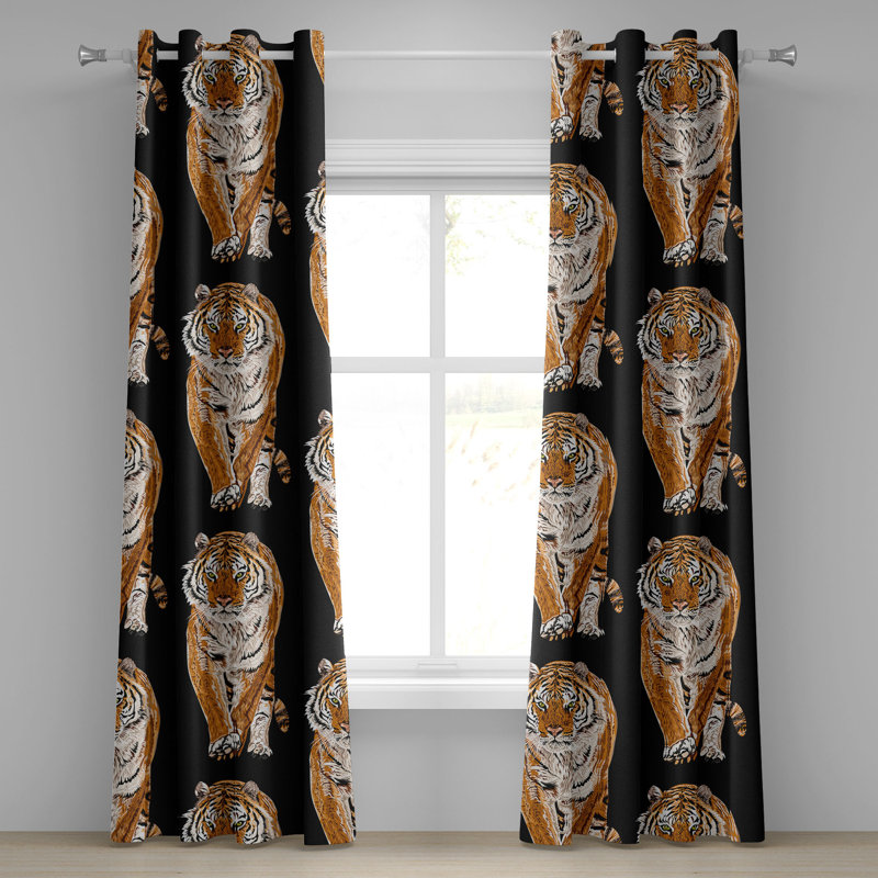 Rideau avec œillets Dakota Fields Wild Life, L 50 po x L 108 po