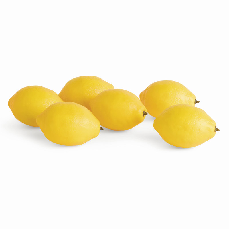 FAUX citrons 4 po, ensemble de 6