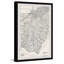 «Map of Ohio Counties» - Impression sur papier encadrée-1786056643