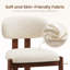 Upholstered Solid Wood Dining Chair with Ergonomic Padded Backrest-694277630
