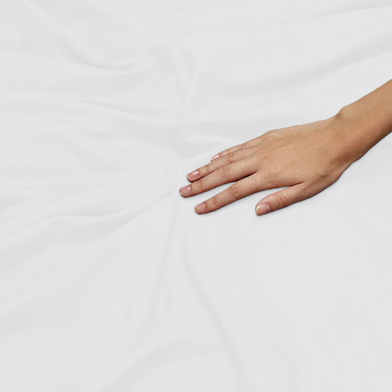 Aspire Homeware Hotel Quality Egyptian Cotton Flat Sheet for Soft and Breathable Sleeping Comfort, Double (4'6), White