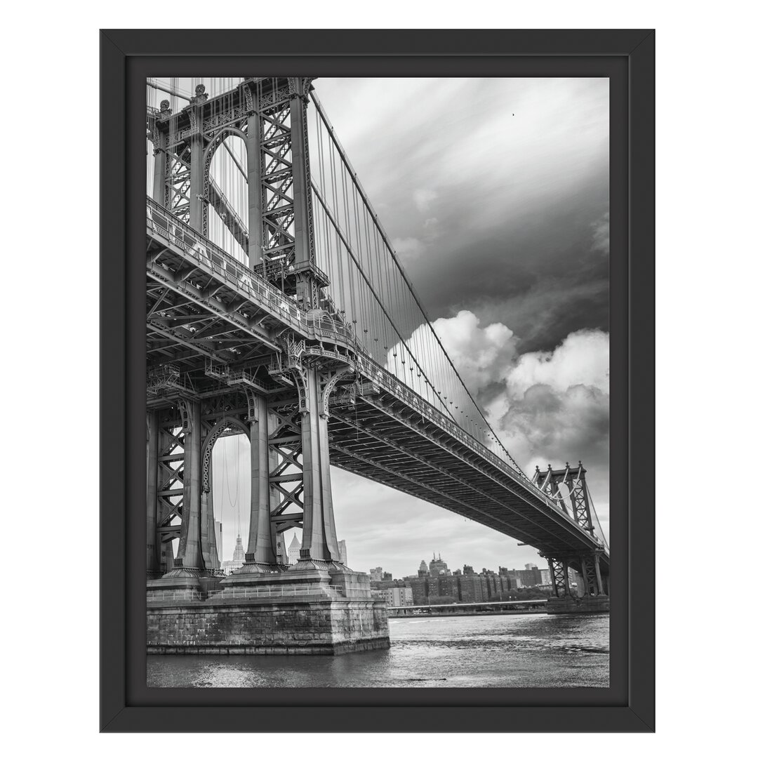 Gerahmtes Wandbild Manhattan Bridge New York