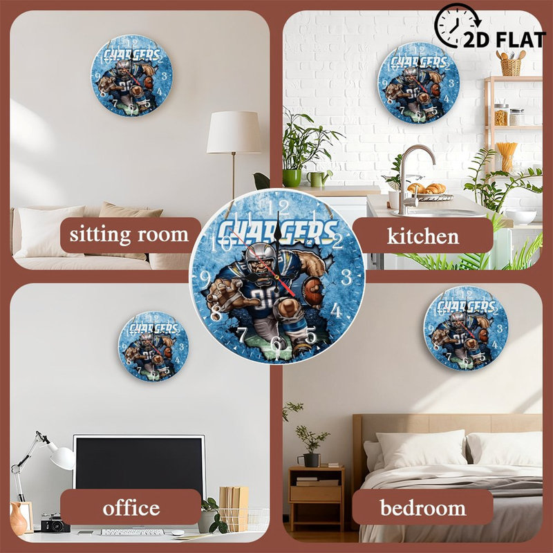 Horloge murale en bois 10 po, mouvement silencieux, à piles (piles AA non incluses), décor artistique, parfait pour les décorations