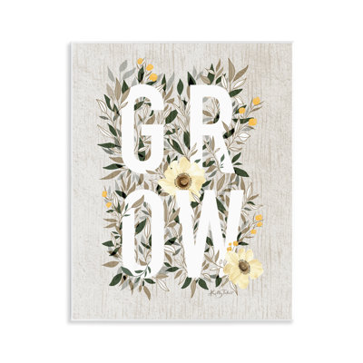 Grow with Cottage Blooms Wall Plaque Art by Kelley Talent