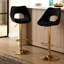 Wahson Bar Stools in Velvet Modern Chic Swivel Counter Chairs with Hollow Backrest for Home-401899888
